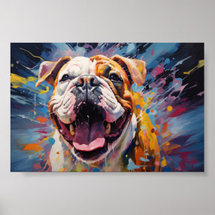 Engelska bulldog poster