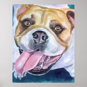 Engelska bulldog Print Poster