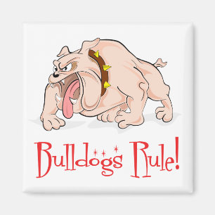 Engelska bulldog Puppy Hund Tecknad Magnet