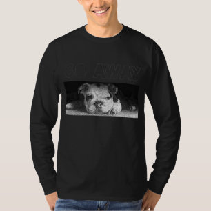 Engelska bulldog Puppy Social Avstånd Go Away T Shirt
