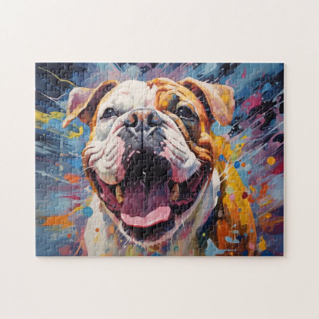 Engelska bulldog pussel (Horisontell)