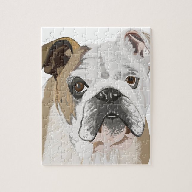 Engelska bulldog pussel (Vertikal)