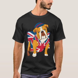 Engelska bulldog Queen Ii Manar Elizabeth British T Shirt