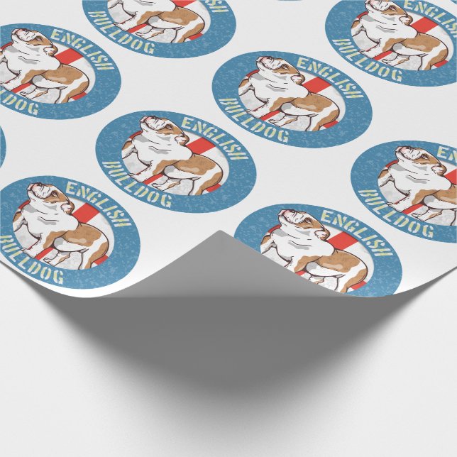 Engelska Bulldog Saint George's Kor Presentpapper (Hörn)