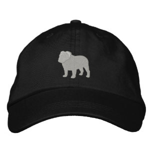 Engelska Bulldog Silhouette   Coola Hund aveln Broderad Keps
