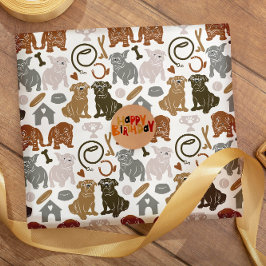 Engelska Bulldog Silhouette Presentpapper