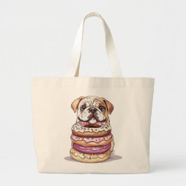 Engelska Bulldog Sprinkled Donuts Jumbo Tygkasse