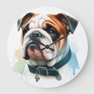 Engelska bulldog stor klocka