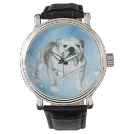 Engelska Bulldog teckning Armbandsur