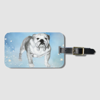 Engelska Bulldog teckning Bagagebricka