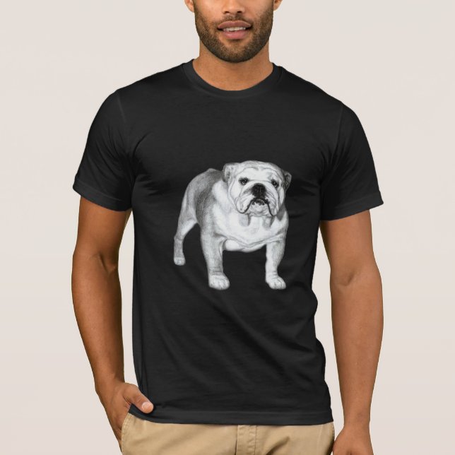 Engelska bulldog Teckning T Shirt (Framsida)