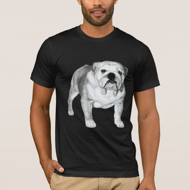 Engelska bulldog Teckning T Shirt (Framsida)