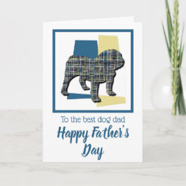 Engelska Bulldog TriColor Far's Day Kort