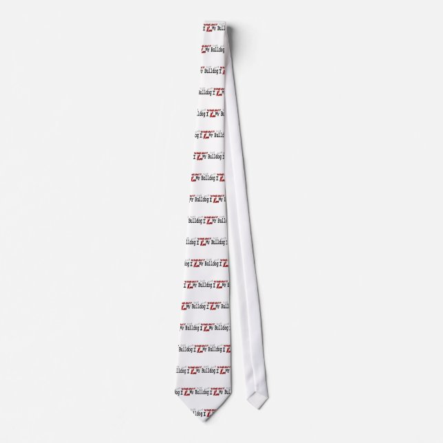 Engelska bulldog-utskrifter slips (Framsida)
