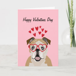 Engelska bulldog Valentiness Kärlek Card Helgkort