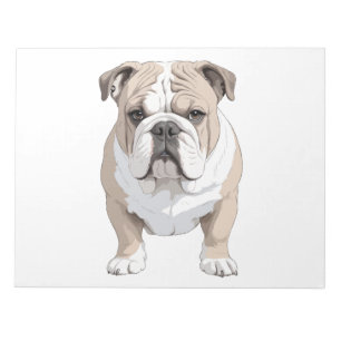 Engelska Bulldog Vector Art med Vibrant Färg Anteckningsblock
