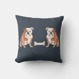 Engelska bulldog Vs English Bulldog Kudde