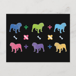 Engelska bulldog vykort