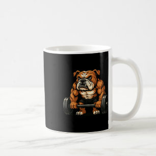 Engelska Bulldog Weightlyftare BodyBuilder Workout Kaffemugg