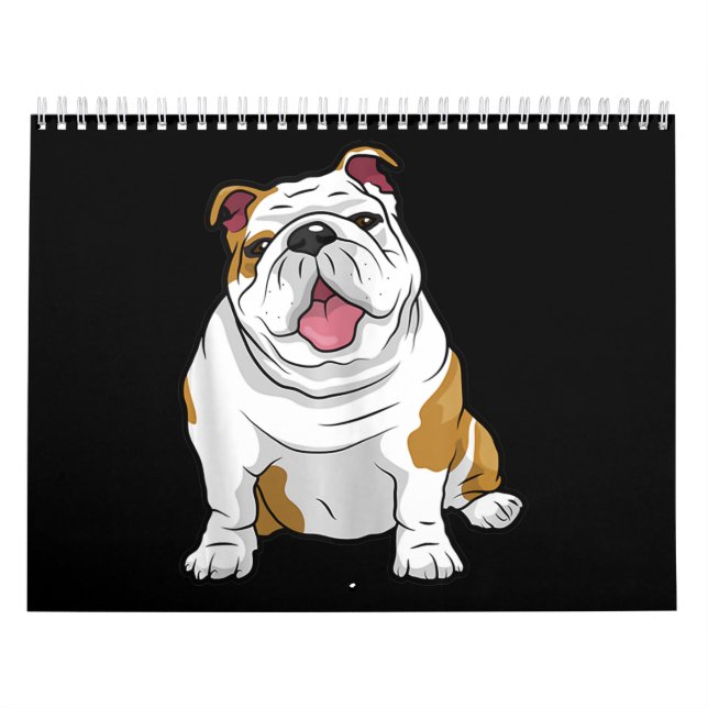 Engelska bullhundar Fantastisk Funny Bulldog Valp  Kalender (Omslag)