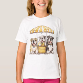 Engelska bullhundar som kör ett legostativ t shirt