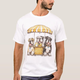 Engelska bullhundar som kör ett legostativ t shirt