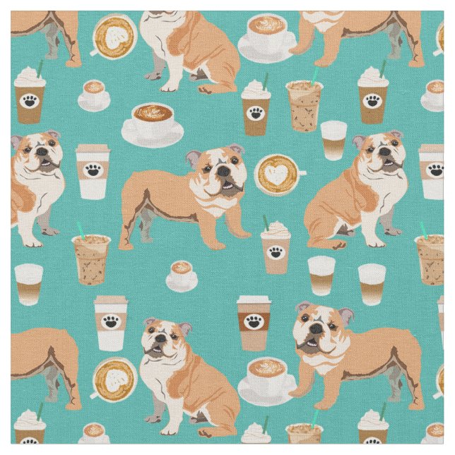 Engelska bullhundars kaffekortoxid älskare tyg (Närbild)
