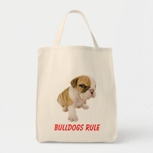 Engelska bullhundsreglaget Puppy Hund Livsmedel To Tygkasse