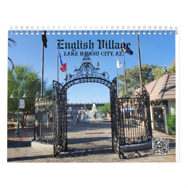Engelska byn Sjö Havasu Kalender (Omslag)
