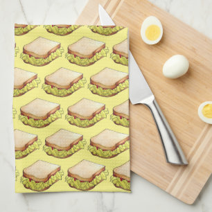 Engelska Chip Shop Butty Sandwich Takeaway UK Food Kökshandduk