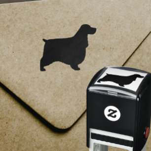 Engelska Cocker Spain Hund aveln Silhouette Självfärgande Stämpel