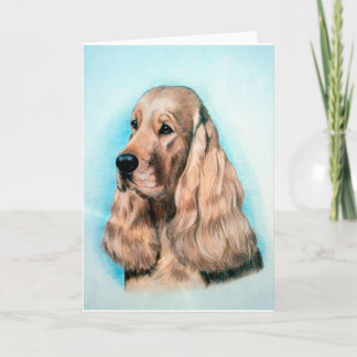 Engelska Cocker Spain Hund Blank Greeting Card Kort
