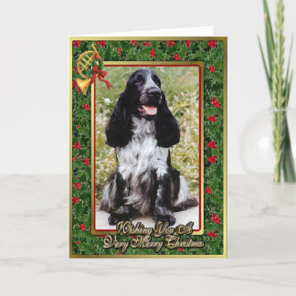Engelska Cocker Spain Hund Blank julkort Helgkort