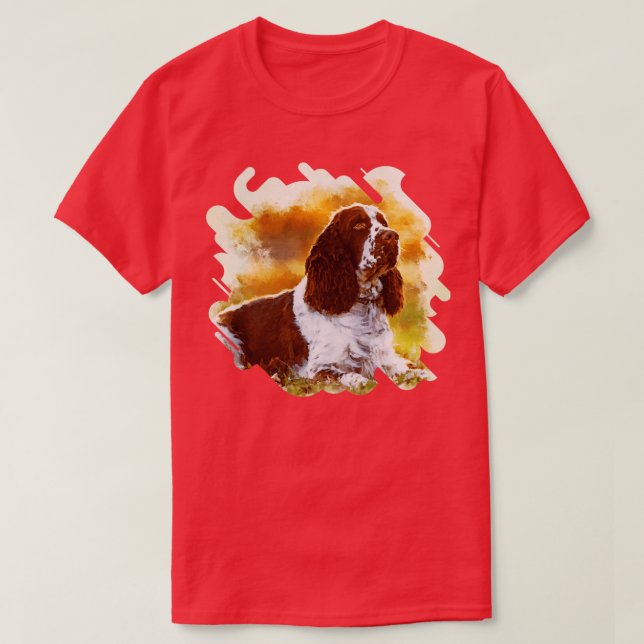 Engelska Cocker Spain Hund Digital Art 5 T Shirt (Design framsida)