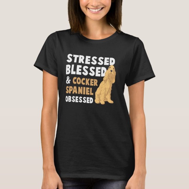 Engelska Cocker Spain Hund Mamma T Shirt (Framsida)