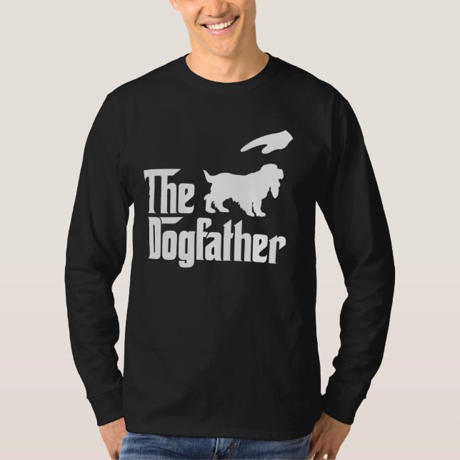 Engelska Cocker Spain Hund Pappa The DogFather Fun T Shirt (Framsida)