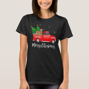 Engelska Cocker Spain Hund Riding Red Lastbil Kris T Shirt