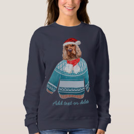 Engelska Cocker Spain Julafton Ugly jul Hund Mamma T Shirt