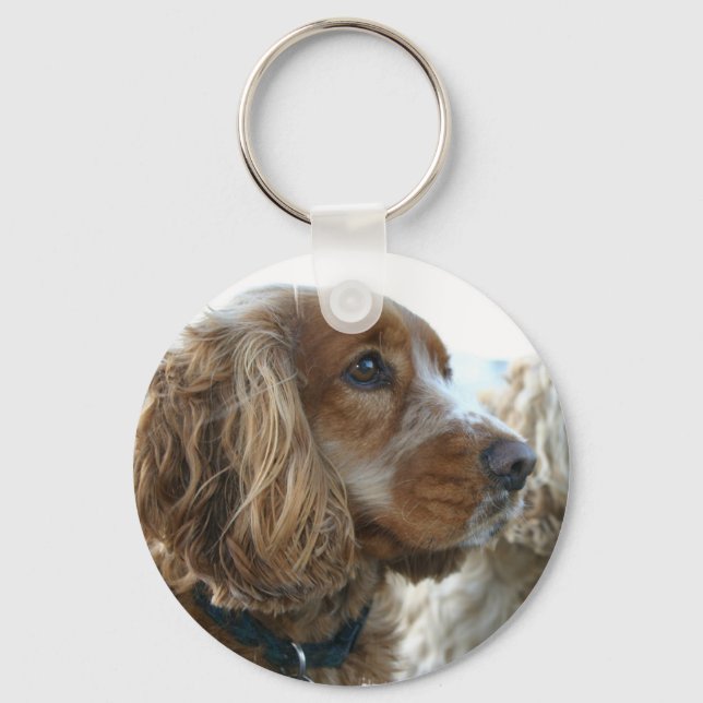 Engelska Cocker Spain Keychain Nyckelring (Framsida)