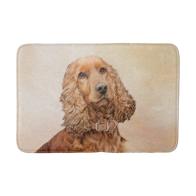 Engelska Cocker Spain Painting - Original Hund Art Badrumsmatta (Framsidan)