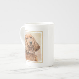 Engelska Cocker Spain Painting - Original Hund Art Benporslin Mugg
