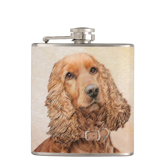 Engelska Cocker Spain Painting - Original Hund Art Fickplunta (Framsidan)