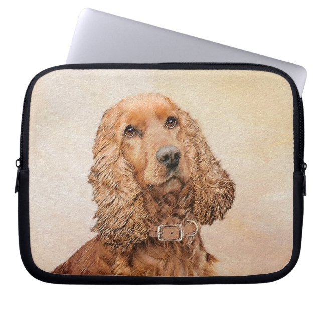 Engelska Cocker Spain Painting - Original Hund Art Laptop Fodral (Framsidan)