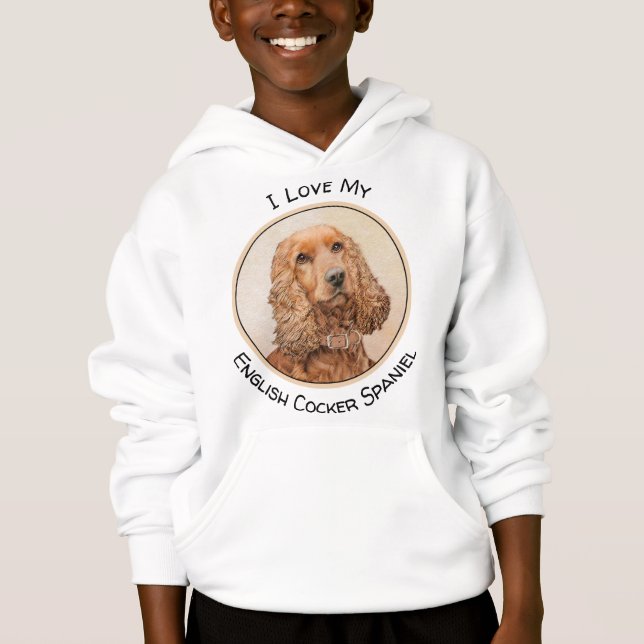 Engelska Cocker Spain Painting - Original Hund Art T Shirt (Framsida)