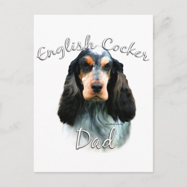 Engelska Cocker Spain Pappa 2 Vykort (Framsida)
