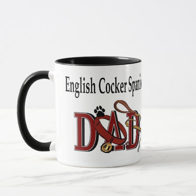 Engelska Cocker Spain PAPPA Gifts Mugg (Vänster)