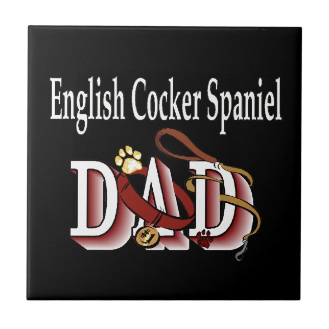 Engelska Cocker Spain PAPPA Kakelplatta (Framsidan)