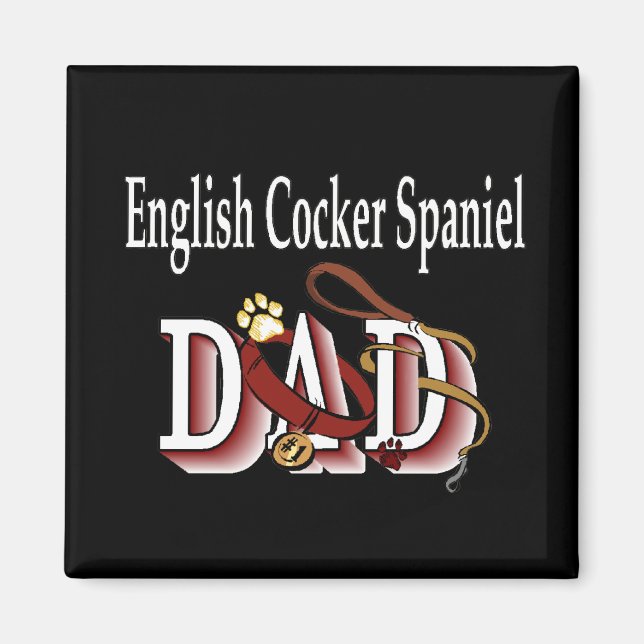 Engelska Cocker Spain PAPPA Magnet (Framsidan)