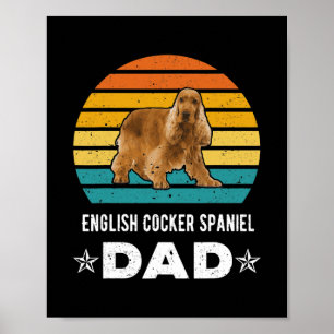 Engelska Cocker Spain Pappa Retro Animal Poster