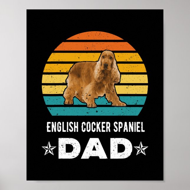Engelska Cocker Spain Pappa Retro Animal Poster (Framsidan)